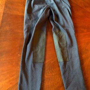 Kerrits riding tights - dark blue checkered with knee patch . Size XL